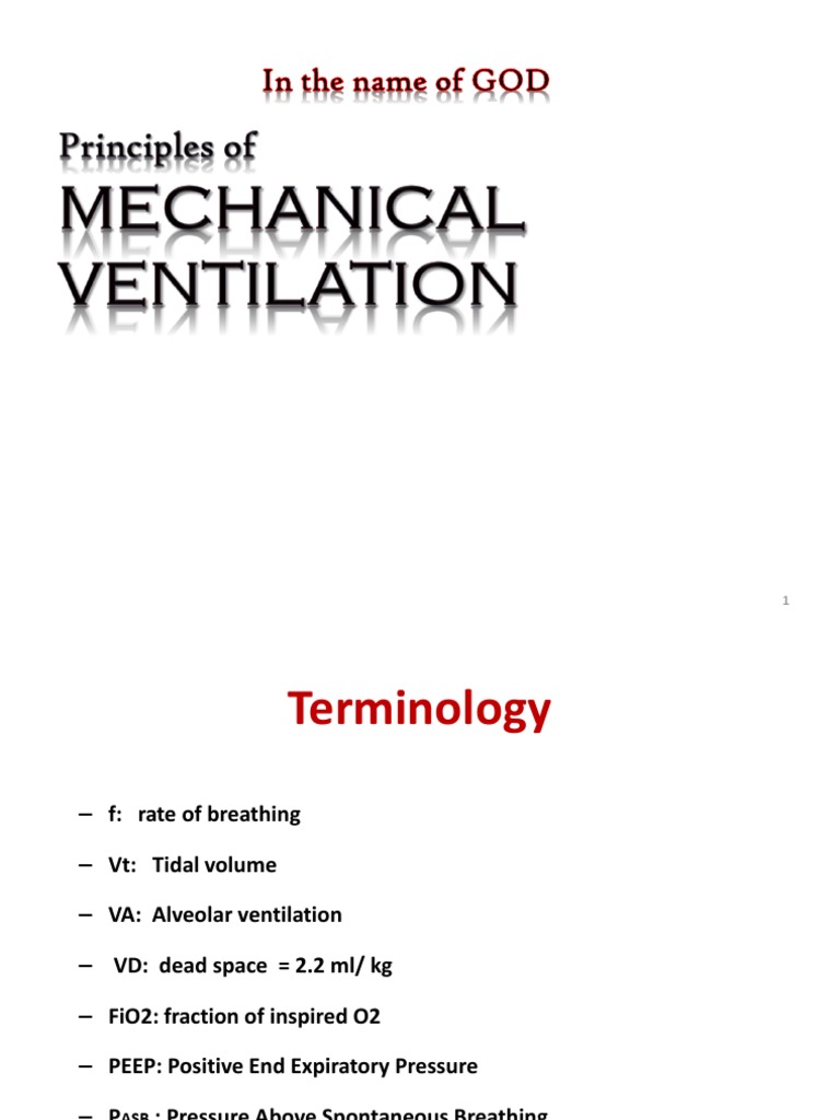 Mechanical Ventilation 123 | PDF | Breathing | Physiology