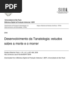 Desenvolvimento da tanatologia sobre a morte e o morrer