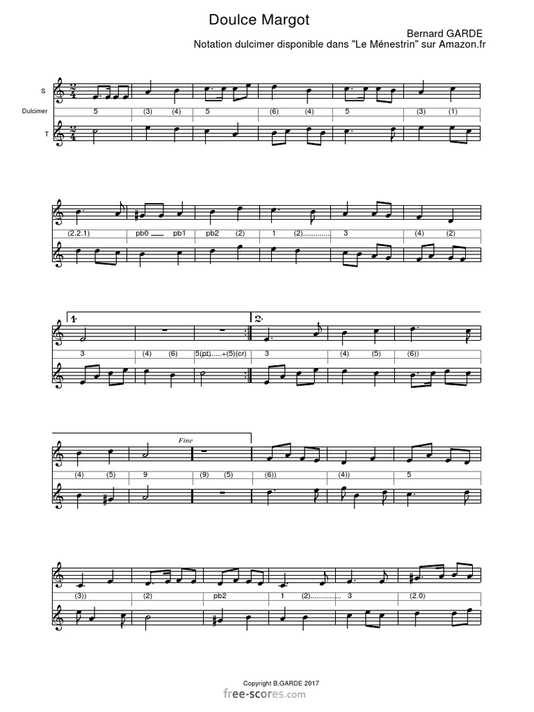 Dulcimer Sheet Music PDF