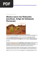 Música Sacra Nas Reduções Jesuíticas. 