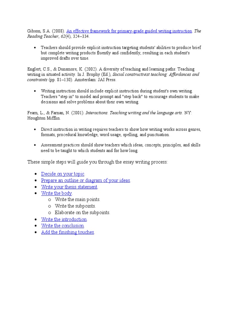 Guided Writing Instruction Framework | PDF