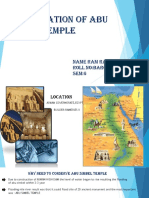 Conservation of Abu Simbel Temple: Name Ram Ravi Hiraman ROLL NO:BARCH/10025/15 SEM:6
