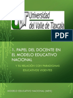 Docente en El Modelo Educativo Nacional