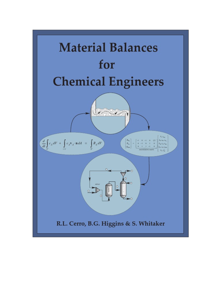 Material Balances for Chemical Engineers Mole (Unit) Chemistry