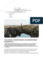 Valuing Companies in Emerging Markets ONEtoONE Corporate Finance-1