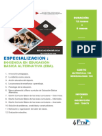 Especialización:: Docencia en Educación Básica Alternativa (Eba)