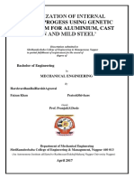 Optimization of Internal Turning Progess Using Genetic Algorithm For Aluminium, Cast Iron and Mild Steel'