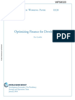 Optimizing Finance For Development: Policy Research Working Paper 8320