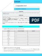 A2 Grammaire Imparfait