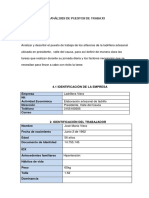 Formato Analisis de Puesto de Trabajo Ergonomia