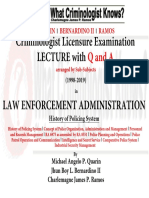 Lecture and Q and A Series in History of Policing System PDF
