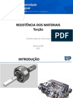 Resistência dos materiais: Torção e deformação por torção de eixos