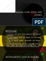 Reggae, Punk, Disco, and Cumbia