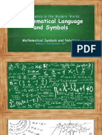 Mathematical Language and Symbols: Mathematics in The Modern World