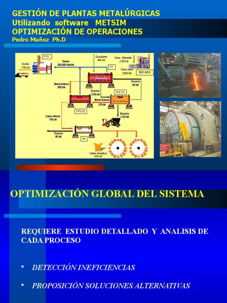 Optimización de Plantas Metalúrgicas con METSIM | PDF | Simulación ...