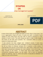 Synopsis ON: "Book Shop Management System"
