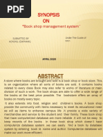 Synopsis ON: "Book Shop Management System"