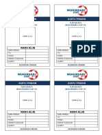 Format Kartu Pemain Turnamen Sepakbola