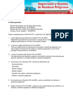 Desarrollo Del Taller A. Datos Generales: 1. ¿Qué Reglamenta Parcialmente El Decreto 4741 de 2005?