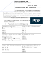 Evaluación Abril Quinto Básico