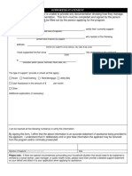 Support Statement Form