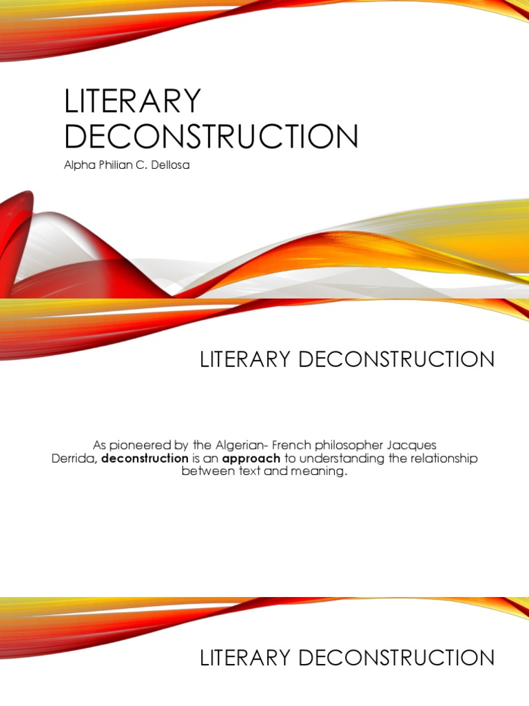 Understanding Literary Deconstruction | PDF | Deconstruction | Poetry