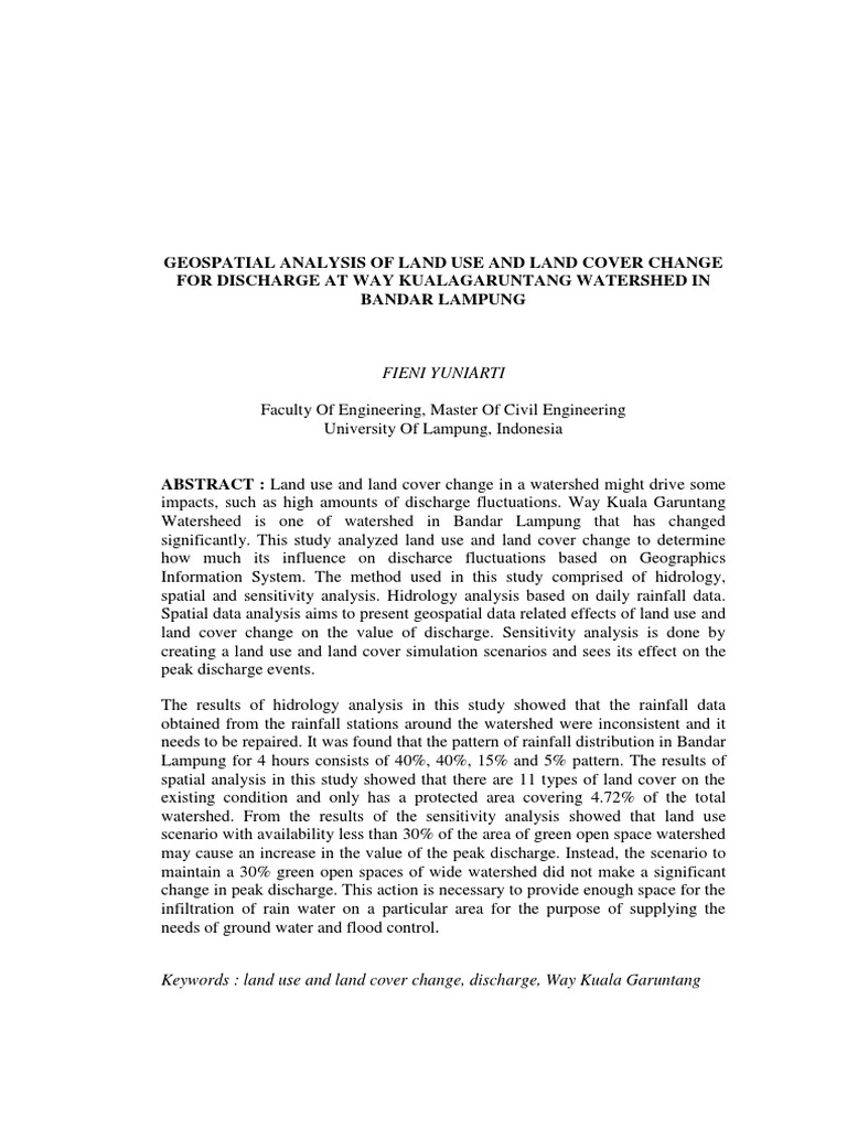 Geospatial Analysis of Land Use Impact | PDF