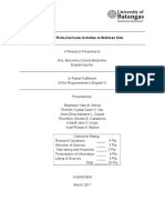 Impact of Extracuricular Activities To Brahman Students