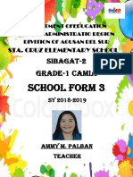 Grade-1 Camia: School Form 3
