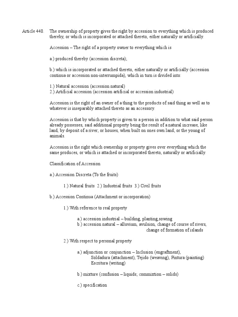 Understanding Accession in Property Law | PDF | Sowing | Real Property