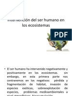 Intervención Humana en Los Ecosisemas