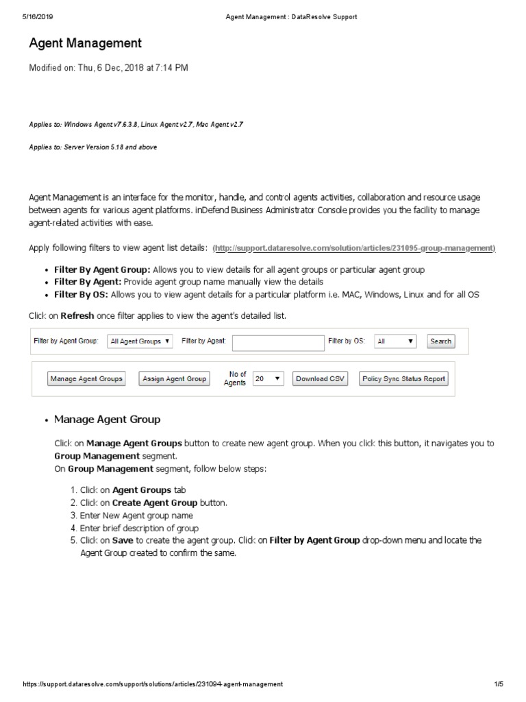 Managing inDefend Agents Effectively | PDF | Computer Network | Usb ...