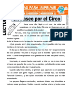 Ficha de Un Paseo Por El Circo para Segundo de Primaria