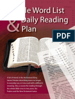 Bible Word List and Reading Plan PDF