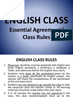 English Class: Essential Agreement/ Class Rules