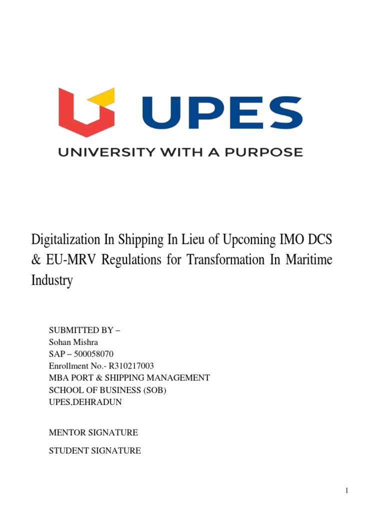 Digital Transformation in Maritime Shipping | PDF | Greenhouse Gas ...