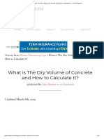 What is the Dry Volume of Concrete and How to Calculate 