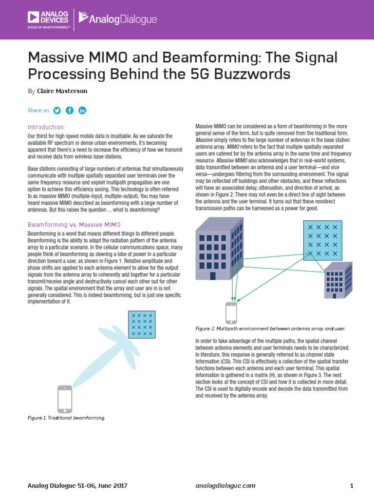 Massive Mimo and Beamforming PDF | PDF | Mimo | Duplex (Telecommunications)