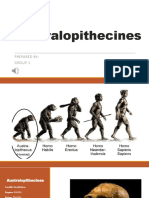 Australopithecines: Prepared By: Group 1