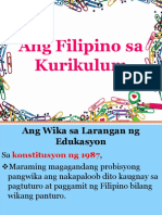 Ang Filipino Sa Kurikulum