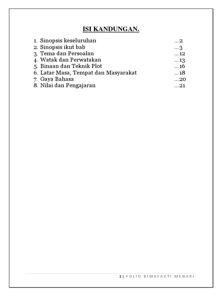 Folio Bimasakti Menari Ting 5 Pahang Pdf