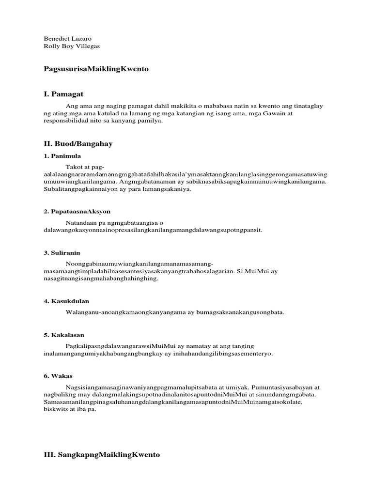 Maikling Kwento | PDF