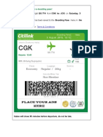 CGK JOG: You're Checked in For Ight Your E-Boarding Pass Has Been Saved To The Please See Our Check in