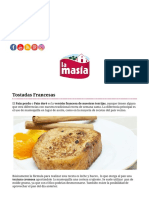 Recetas - Tostadas Francesas