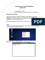 Configuracion de Un Servidor DHCP en Cen