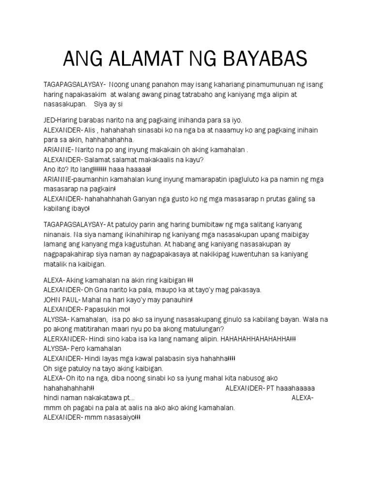 Ang Alamat NG Bayabas | PDF