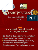 Sports Writing
