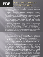 Police Personnel Planning - Is A Study of The Labor