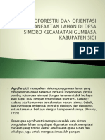 Jenis Agroforestri Dan Orientasi Pemanfaatan Lahan Di Desa