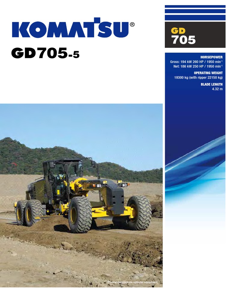 Komatsu GD705-5 Grader Specifications | PDF | Automatic Transmission ...